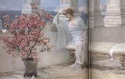 Alma-Tadema, Sir Lawrence Her Eyes Are with her Thoughts and They Are Far Away (mk23) France oil painting artist